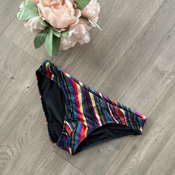 New Men's Mr. Turk Striped Brief Swim Bottoms - Picture 2 of 6